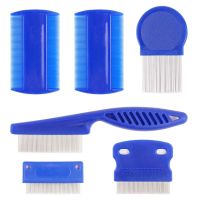 6Pcs/Set Pet Hair Brush Metal Bug Remover Cleaning Teeth Hairbrush Portable Pocket Salon Comfort Hairs Grooming Beauty