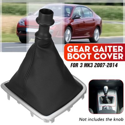Car Manual Gear Shift Knob Gaiter Boot Cover Lever Shifter Handle Stick Boot Gaiter for Renault/Laguna III Mk3 2008-2015 5/6 Speed