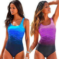 Marinemayo Push Up ชุดว่ายน้ำ Criss Cross Back Beach ชุดว่ายน้ำ Gradient พิมพ์ Plavky เซ็กซี่ ชุดว่ายน้ำสตรี