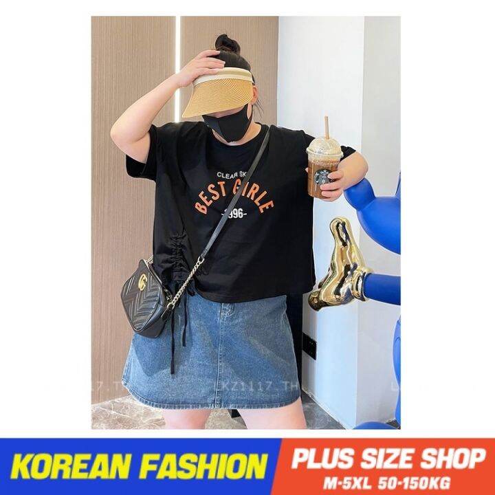 plus-size-เสื้อผ้าสาวอวบ-เสื้อยืดสาวอวบอ้วน-ไซส์ใหญ่-ผู้หญิง-เสื้อยืด-oversize-ทรงหลวม-แขนสั้น-คอกลม-พิมพ์-ฤดูร้อน-สไตล์เกาหลีแฟชั่น-v728