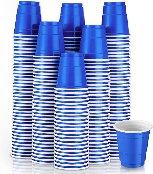 20  Mini Red Plastic Solo Cups 2oz Plastic Shot Glasses Disposable Cup Jello Shots, Perfect Size For Serving Condiments Snacks Samples Tastings Beer Pong G