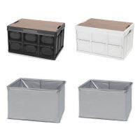 กล่องเก็บของแบบพับได้พร้อมฝาไม้ Outdoor Camping Clothing Organizers Sundries Case