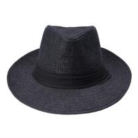 Trilby ชายหาดใส่ได้ทั้งชายและหญิงหมวกผู้ชายมีโบว์สีดำหมวกบังแดดแจ๊สปีกกว้างใส่ได้ทั้งชายและหญิง