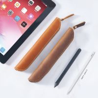 AIGUONIU New Arrival Handmade Pen Bag Genuine Cowhide Pencil Case Vintage Crazy Horse Style Accessories School Stationary