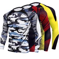 Sports Compression Shirt Man Basketball Fitness Quick Dry Gym T-shirts Men Long Sleeve Running Elastic Training Tights Workout