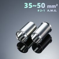 [HOT ZHKKZZLWWG 510] ทองแดง Non Insulated Wire End Ferrule Naked Cable Joint Lug Wire Press Terminator Cold Crimp Connector AWG2 AWG1/0