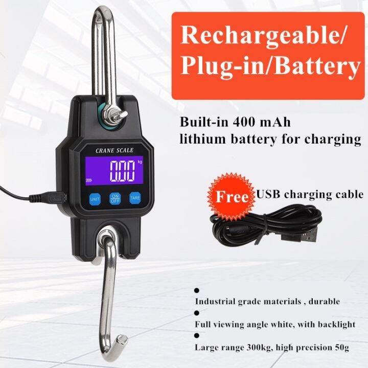 300kg-50g-bluetooth-compatible-crane-scale-rechargeable-portable-hanging-industrial-hook-scales-stainless-steel-with-4-0-bt-usb