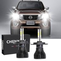 หลอดไฟหน้า LED H4 6000K 4 ด้าน สีขาว สําหรับ Nissan Navara NP300 2009- 2019