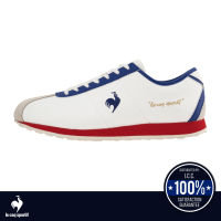 le coq sportif รองเท้าหนังผู้หญิง รุ่น LCS MONTPELLIER CF สีขาว-น้ำเงิน (รองเท้าผ้าใบ, รองเท้าสีขาว, รองเท้าสนีกเกอร์แฟชั่น)