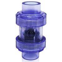 Check Valve 3/4 Inch True Union Check Valve Transparent Blue UPVC Check Valve Pipeline Check Valve One-Way Valve