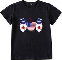 Winter Top Kid Toddler Shirts 4th of July 3D Graphic Printed Tees Boys Girls Novelty Fashion Short Sleeve T Big