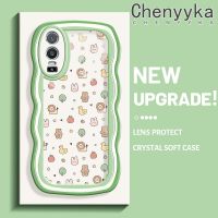 เคส Chenyyka สำหรับ VIVO Y76 5G Y74s Y76s 5G เคสลายการ์ตูนสัตว์น้อยผลไม้ดีไซน์ใหม่ขอบครีมกันกระแทกแบบใสนุ่มปลอกเคสมือถือโปร่งใสลายกล้องถ่ายรูปเรียบง่ายอ่อนโยนฝาครอบป้องกัน