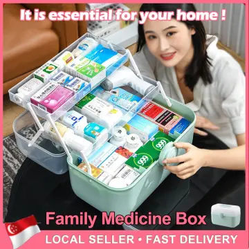 1 Pc Medicine Organizer And Storage Bag Empty, Family First Aid Box, Pill  Bottle Organizer Bag For Emergency Medication, Supplements Or Medical Kits,  Zippered Medicine Bag For Home And Travel(Gray)