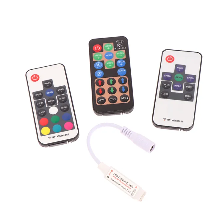 zhongloul-นวัตกรรมและการปฏิบัติสำหรับ5050-3528แถบสี-rgb-17คีย์-mini-rf-ไร้สายใช้งานง่ายควบคุมแถบแสงที่มีสีสัน-led