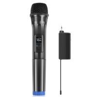 PULUZ UHF Wireless Dynamic Microphone &amp;LED Display Handheld Microphone Recording Karaoke for Stage Church Party School