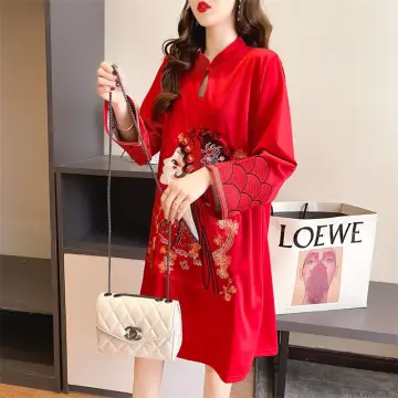 Elegant red outlet plus size dresses