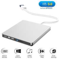 USB3.0 External Optical Drive CD-RW DVD+-RW DVD-RAM Writer CD Player DVD Burner Compatible with USB2.0 for PC,Mac,Laptop,Netbook