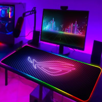 【jw】◐✇  Rgb Mousepad Gamer Computer Mausepad Keyboards Accessories Desk Xxl