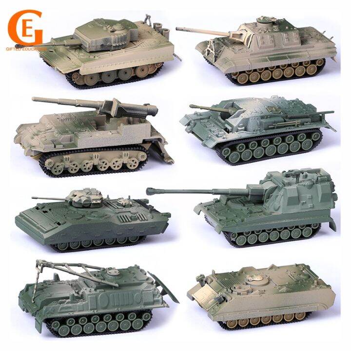 8Pcs Set 1/72 AS-90 M12 Tiger Tank Model WW2 4D Plastic Assemble Heavy ...