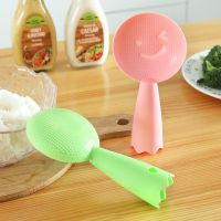 ♤ Rice Spoon Household Non-stick Rice Spoon Rice Cooker Spoon Rice Spoon Can Stand Creative Smiley Plastic Rice Spoon Rice Shovel