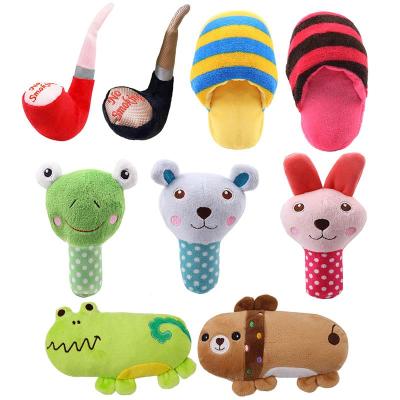 New Plush Dog Toys Squeaky Red Blue Pig Green Frog Puppy Chew Toy Interactive Cat Toys Pet Dog Sound Toys For Small Medium Dogs Toys