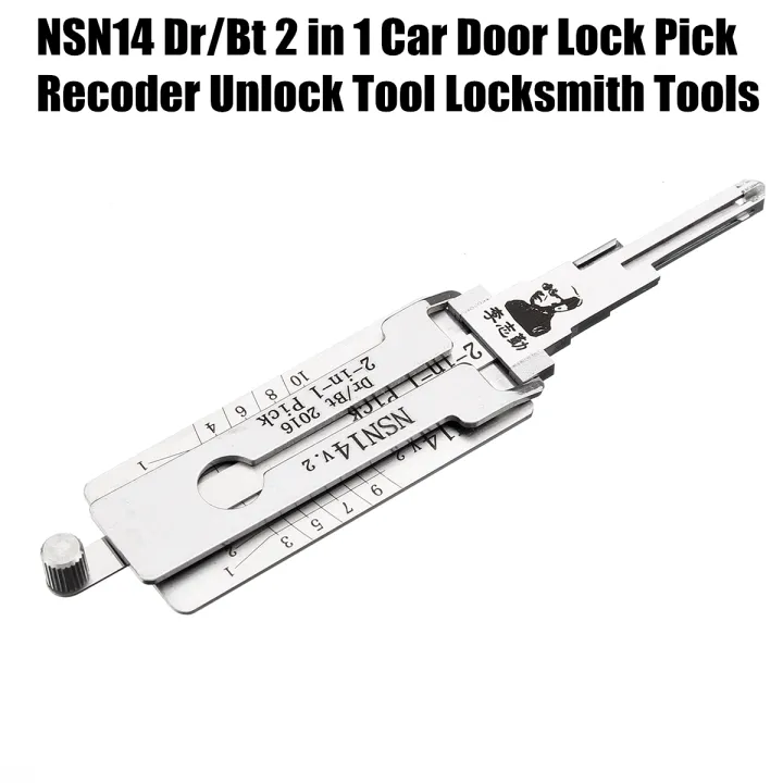 NSN14 Dr/Bt 2 in 1 Car Door Lock Pick Decoder Unlock Tool Locksmith