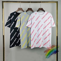 Oversize VETEMENTS T-shirt Men Women 1:1 Top Version Full Printing Letters Vetements Tee Tops Sleeve Mark