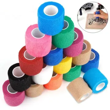 Relax love 6Pcs Tattoo Grip Cover Elastic Self Adhesive Bandage Sports  Finger Wrist Protection Tape Disposable Cohesive Adherent Wrap for Tattoo  Machine Grip Accessories (Black) - Walmart.com
