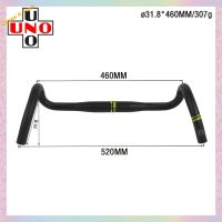 UNO สีดำเงิน HB แฮนด์จักรยานเสือหมอบอลูมิเนียมอัลลอยด์ FL12 31.8*400/420/440แฮนด์จักรยานเสือหมอบมือจับกรวด