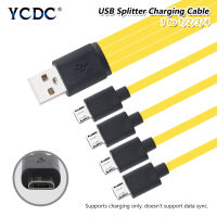 5 V/2A USB 2.0 ถึง Micro USB Splitter Cable 1/2/3/4 สาย Micro Usb fast ชาร์จสายไฟสำหรับโทรศัพท์ Android Power Bank แบตเตอรี่ AA AAA-JHU STORE