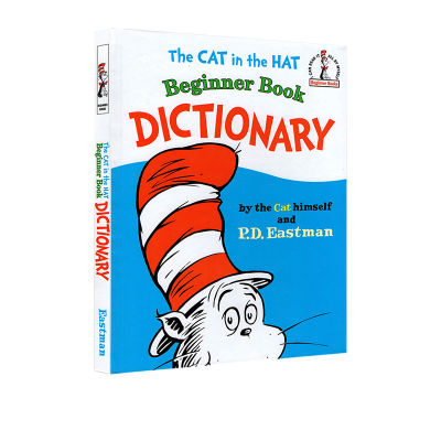 Catin the hat beginer Book Dictionary hardcover picture book cat in hat big thick Picture Dictionary P.D. Eastman