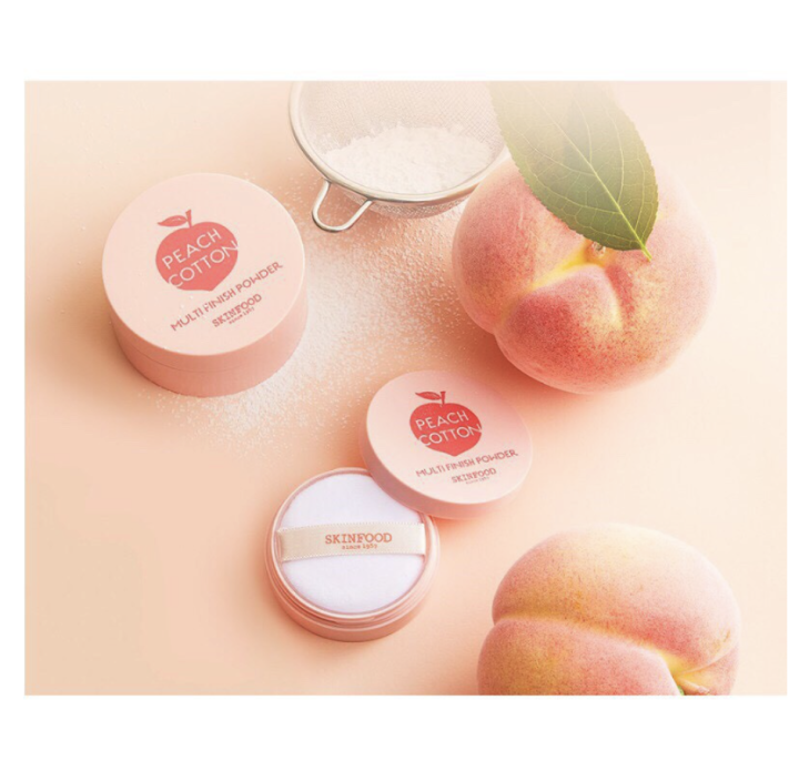 skinfood-peach-cotton-multi-finish-powder-5g-ขนาดเล็ก-แป้งฝุ่นพีช-ของแท้-พร้อมส่ง