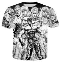 3D Anime Fist of the North Star Kenshiro Printed T-shirt Men/women Fashion Cool Casual Streetwear Shirts Unisex Plus Size Tops