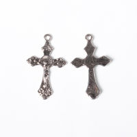20pc  Vintage Style Antique Silver Tone Crucifix Cross Pendants For Easter Lead Free &amp; Cadmium Free &amp; Nickel Free about 33.5mm long 20.5mm wide 2.5mm thick hole: 2mm