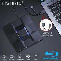 Tidric เครื่องเล่นซีดีภายนอก Bluray Drive USB 3.0 &amp; Type-C การเขียนที่อ่านแผ่นบลูเรย์แล็ปท็อป Slim BD CD Bluray ออฟติคอล DVD สำหรับคอมพิวเตอร์