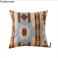 Geometric Embroidered Cushion Cover Home Decorative Pillows Case Embroidery pillowcases Embroidered Throw Pillows For Sofa