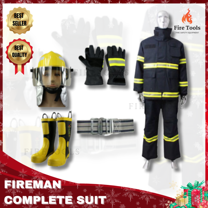 Fireman Suit Complete Set Premium Quality Thick Fireman Suit 