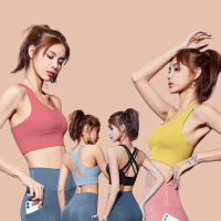 Sport Bra บราโยคะ เสื้อออกกำลังกาย  แต่งสายไขว้ด้านหลัง ดีไซน์เซ็กซี่ ใส่สบาย กระซับสัดส่วนได้ดี  Size S-2XL