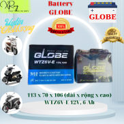 Ắc quy khô xe máy GLOBE WTZ6V-E 12V, 6AhAirblade 125, Vario 125 150