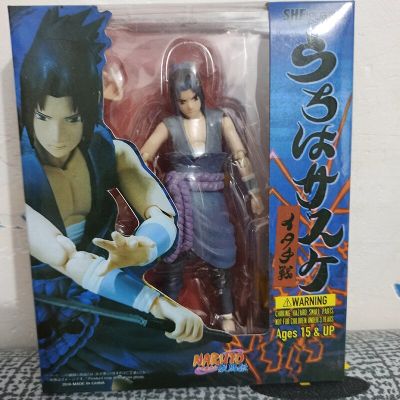 ของเล่นโมเดลตุ๊กตาขยับแขนขาได้อนิเมะนารูโตะ SHF Uchiha Sasuke ขนาด14ซม. ของขวัญสำหรับเพื่อนสร้างสรรค์ตุ๊กตาขยับข้อได้