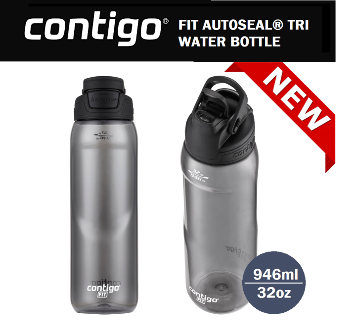 Contigo Fit Water Bottle with AUTOSEAL® Lid, 32oz 946ml BPA Free Water  Bottle Without Straw New Design Blue Black Teal