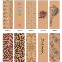 New Fashion Anti Slip 5mm Thickness Printed Eco Friendly Cork Yoga Mat Fitness Workout Pad