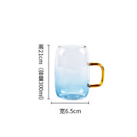 Best 1500ml Blue Handmade Heat Resistant Borosilicate Glass Teapot Coffee Hot Cold Water Office Tea pot Kettle Jug Mug Cup Set