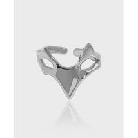 [COD] 706 design bone series spine joint niche texture silver open ring female