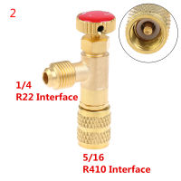 PAM Air conditioning repair liquid safety valve R410A R22 1/4" 5/16" Safety Adapter