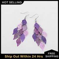 【YF】ﺴ  Drop Earrings Fashion Color Feather Tassel Pendant Dangle Woman Accessories Jewelry