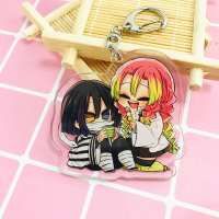 Arcylic Keychain For Girls Boys Anime Demon Slayer Keychain New Fashion Choker Kamado Tanjirou Figure Chaveio Jewelry Wholesale Key Chains