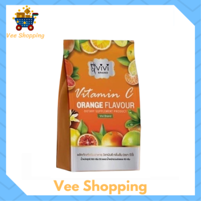 ** 1 ถุง ** Vitamin C Orange Flavour by ViVi วีวี่ ผลิตภัณฑ์เสริมอาหารวิตามินซี กลิ่นส้ม ตราวีวี่ บรรจุ 10 ซอง / 1 ถุง