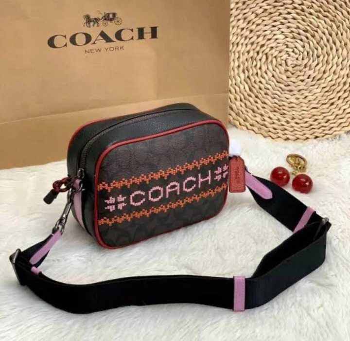 Dempsey Camera Bag In Signature Canvas With Fair Isle Graphic C1541