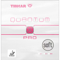 ยางปิงปอง TIBHAR QUANTUM X PRO SOFT PINK ยางสีชมพู ฟองน้ำ MAX